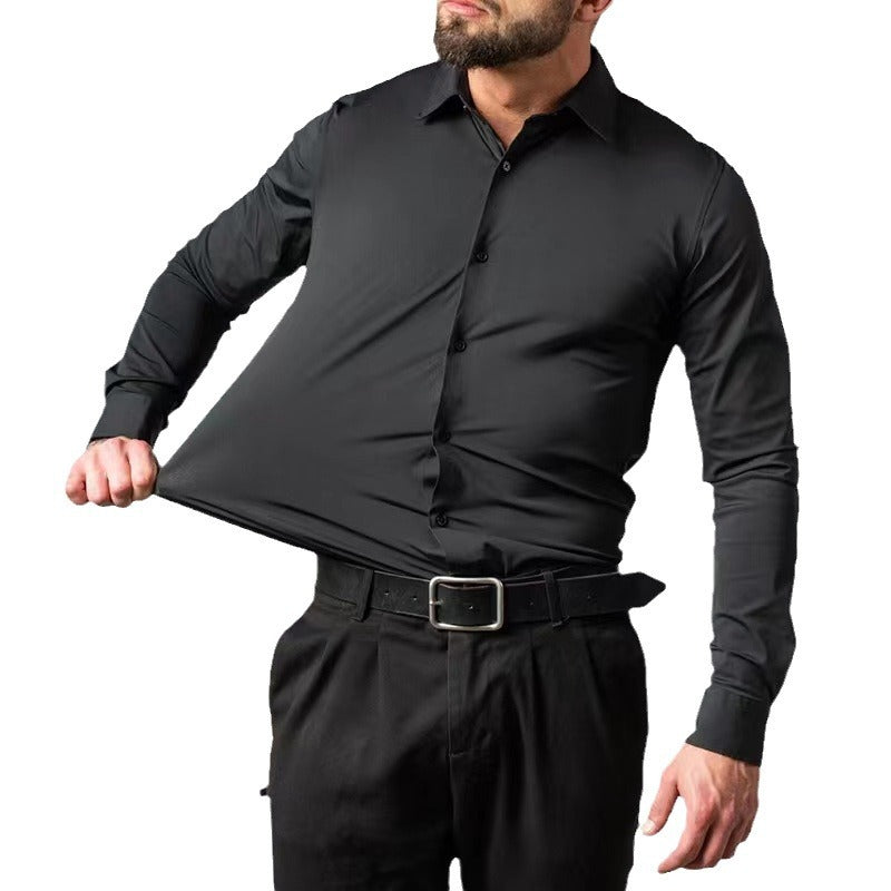 Chemise pour hommes à manches longues avec une coupe élégante et des détails de boutons raffinés Chic und Stil