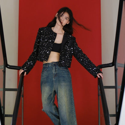 Dames Gilet scintillant avec des accents élégants Chic und Stil