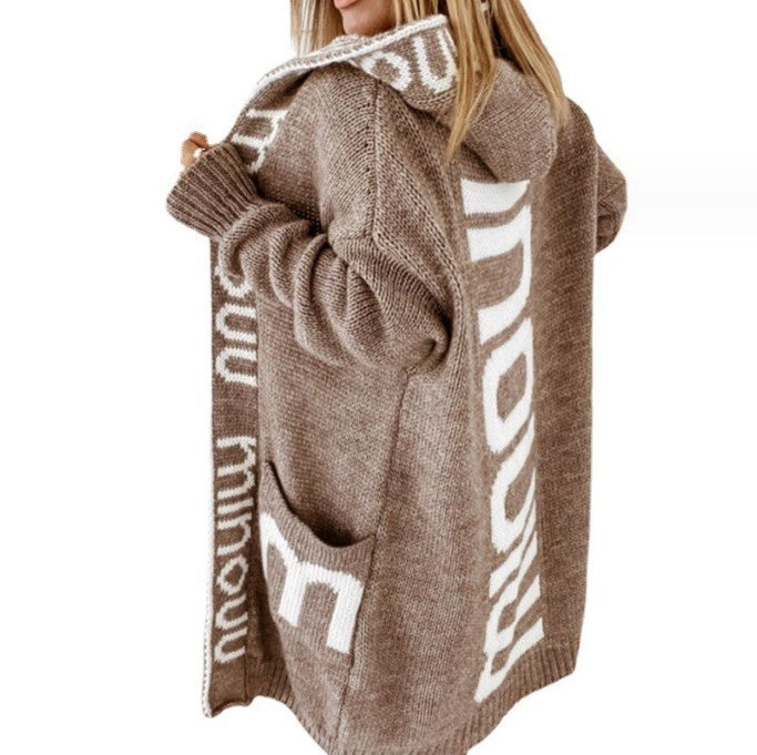 Dames confortable Cardigan à capuche Chic und Stil