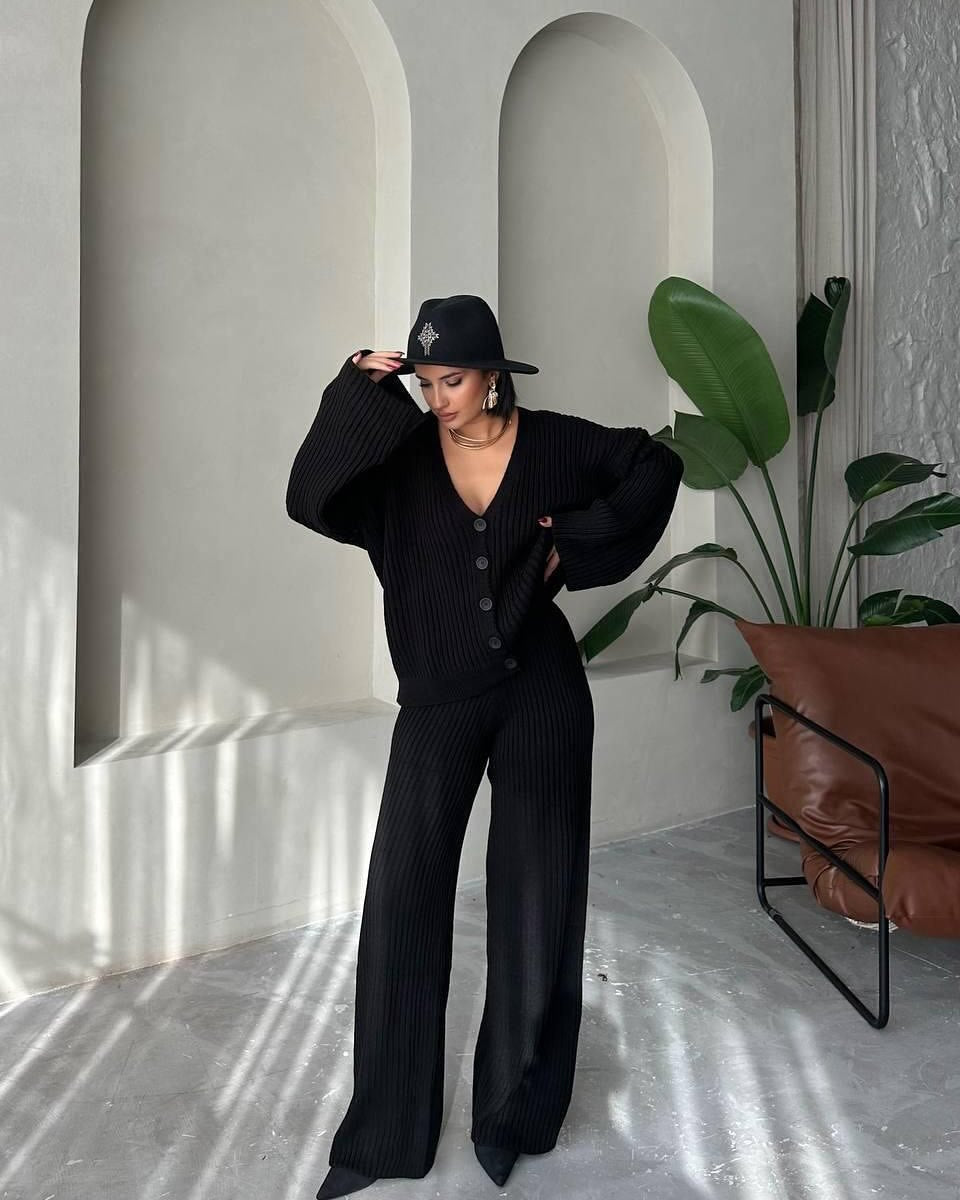 Dames élégant et décontracté ensemble tricot Chic und Stil