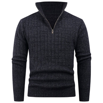 Elegant turtleneck pullover for men with modern cable-knit design Chic and Style