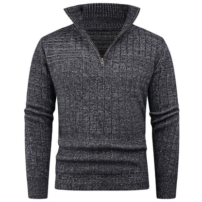 Elegant turtleneck pullover for men with modern cable-knit design Chic and Style