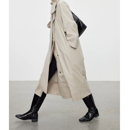 Manteau utilitaire long pour femmes avec nœud ajustable Chic und Stil