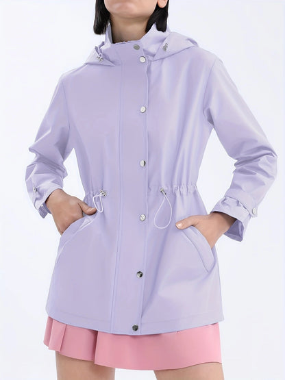 Functional transitional jacket for women with adjustable waist and hood Chic und Stil