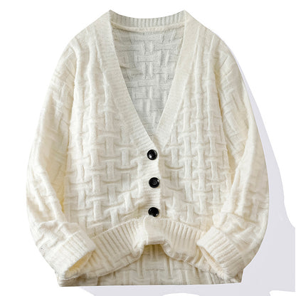 Dames Gros Tricot Cardigan Chic und Stil