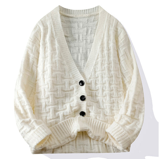 Dames Gros Tricot Cardigan Chic und Stil