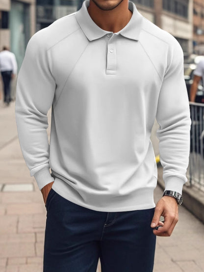 Men's trendy long sleeve polo with sporty cut Chic and Style