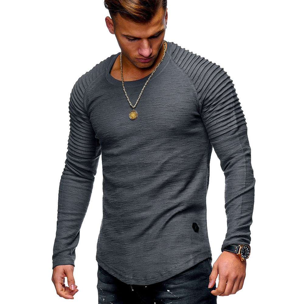Pull élégant pour hommes à manches longues avec design texturé et coupe slim Chic und Stil