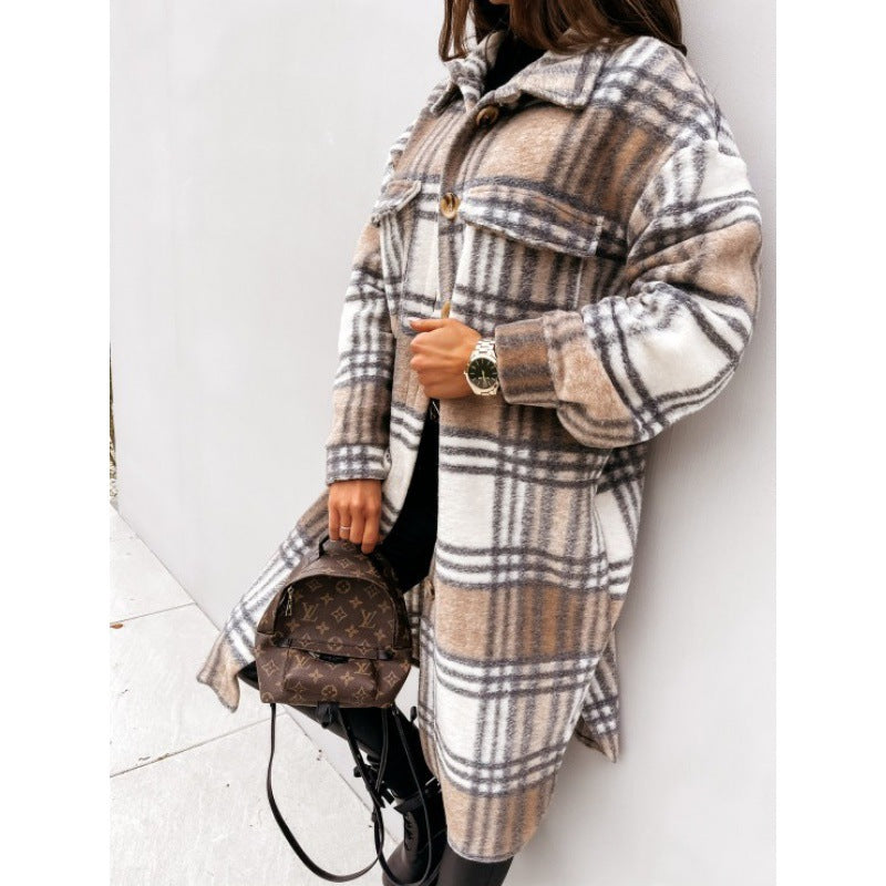 Chemise overshirt à carreaux pour dames Chic und Stil