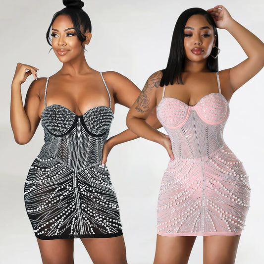 Robe mini ajustée étincelante Chic und Stil pour femmes