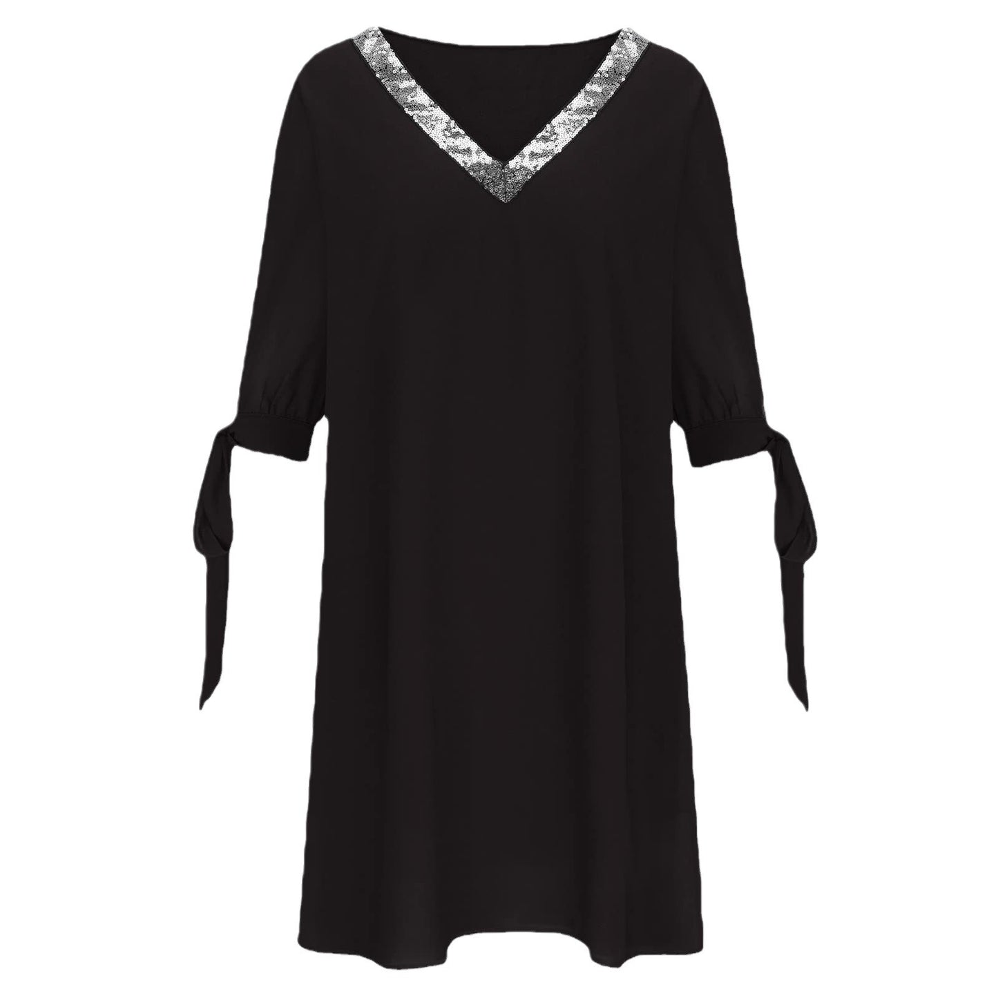 Dames élégante blouse à décolleté en V avec ornements en sequins Chic und Stil