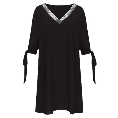 Dames élégante blouse à décolleté en V avec ornements en sequins Chic und Stil