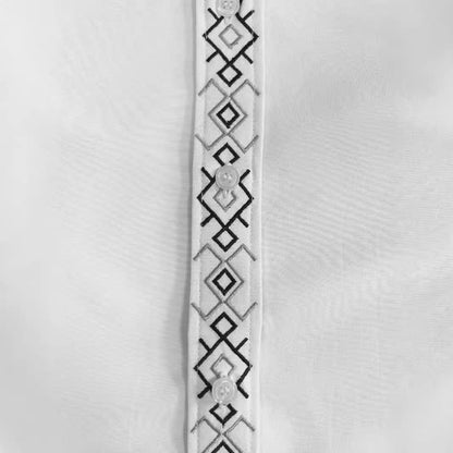 Chemise élégante à manches longues pour hommes avec col exclusif brodé Chic und Stil