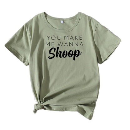 Dames Casual T-shirt Graphique Chic und Stil