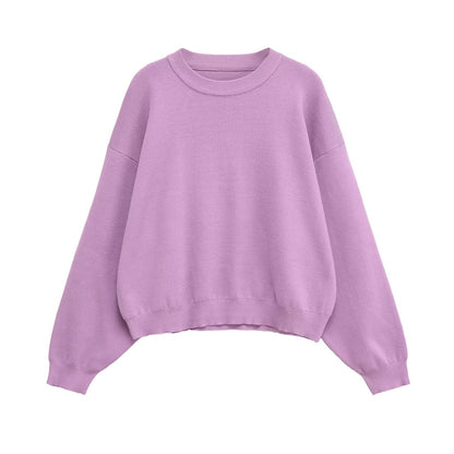 Dames pull-over décontracté oversize en tissu de sweat doux Chic und Stil