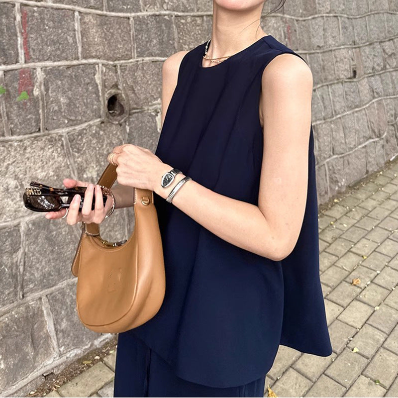 Fluid Peplum Top and Chic Wide Pants Set