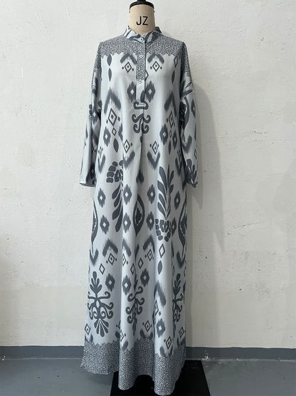 Robe Maxi Femme avec motif fin Chic und Stil