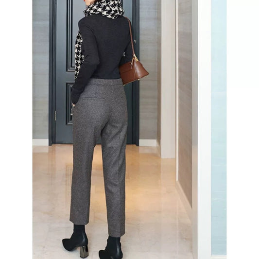 Pantalons taille haute ajustés pour femmes Chic und Stil 1750847044