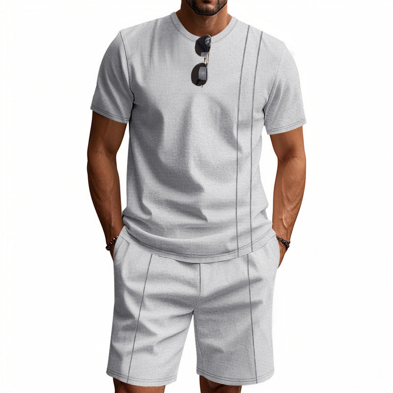 Ensemble pour hommes à manches courtes et shorts en matériau respirant Chic und Stil