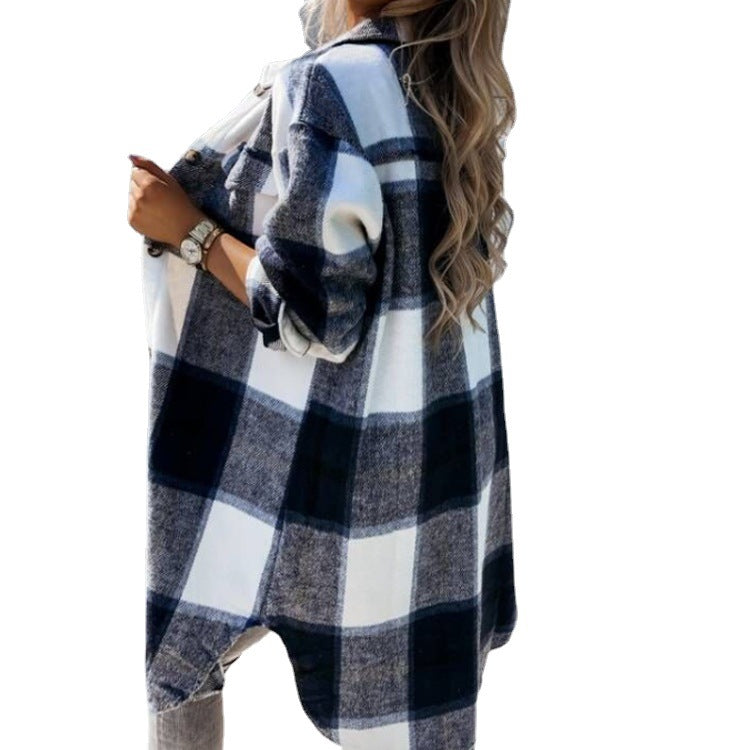 Dames à carreaux chemise veste Chic und Still