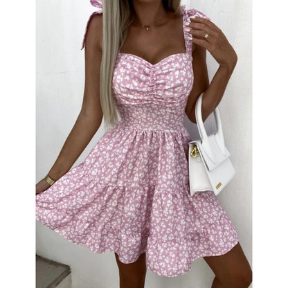 Robe à fleurs pour femmes avec bretelles réglables Chic und Stil