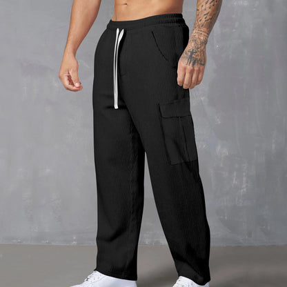 Casual cargo pants for men with elastic waist and practical pockets Chic and Style