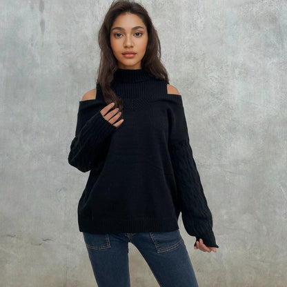 Pull femme avec design décolleté et manches structurées Chic und Stil