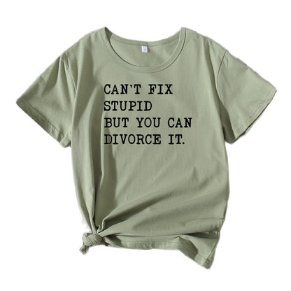 Dames Casual Citables T-shirt Graphique Chic und Stil