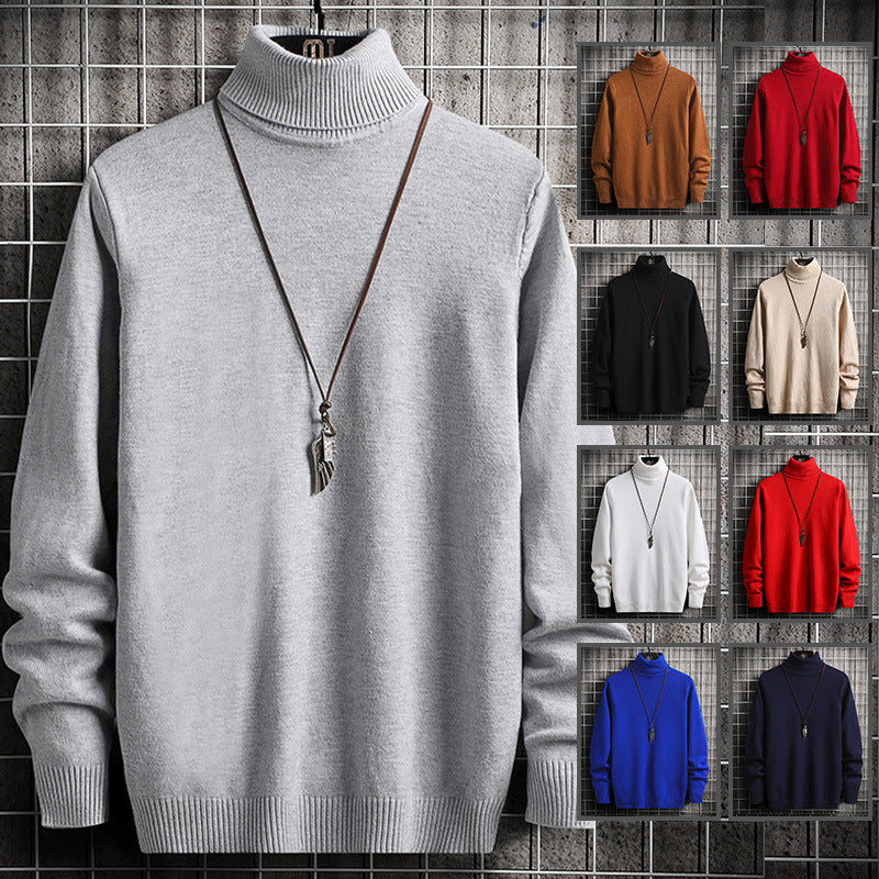 Men's Elegant High-Quality Knit Turtleneck Pullover Chic and Style