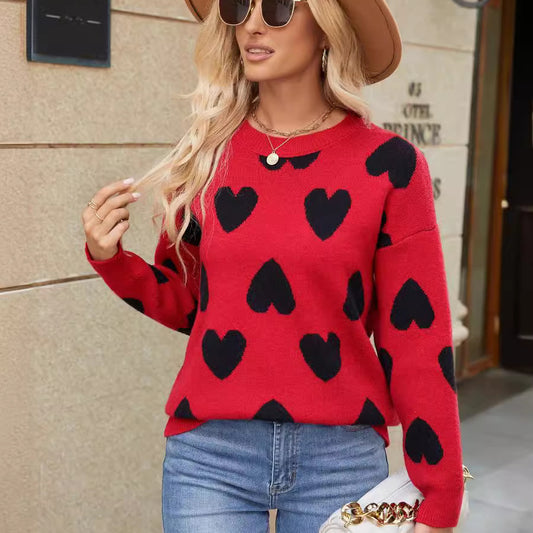 Pull femme avec motif cœur Chic und Stil