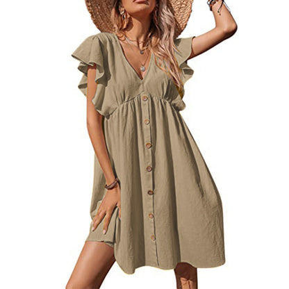 Femmes Robe A-Ligne à Volants Chic und Stil