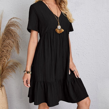 Robe midi à encolure en V pour dames Chic und Stil