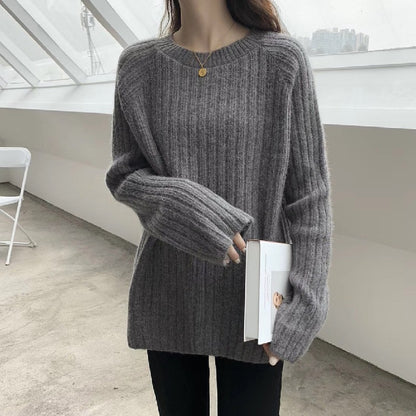 Pull en tricot confortable pour femmes avec une coupe ample et une structure en côtes Chic und Stil