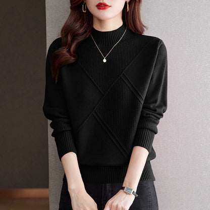 Pull en tricot élégant pour dames avec un design structuré moderne Chic und Stil
