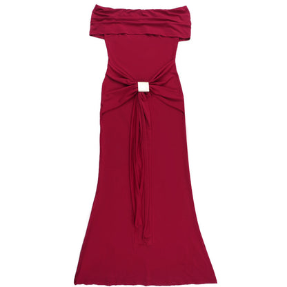 Robe maxi décolletée pour femmes avec silhouette élégante Chic und Stil