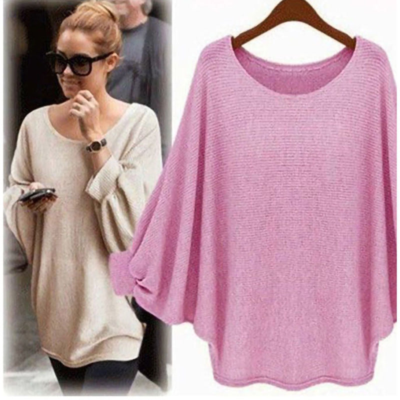 Pull oversized décontracté pour femmes avec un profond col rond Chic und Stil