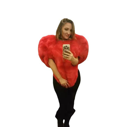 Dames Blouse en fourrure synthétique extravagante Chic und Stil