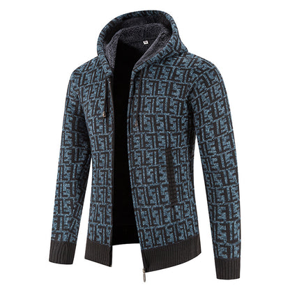 Men's High-Quality Pullover with Modern Pattern and Chic Hoodie Style