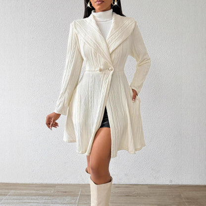 Dames Élégante et confortable cardigan taille haute Chic und Stil