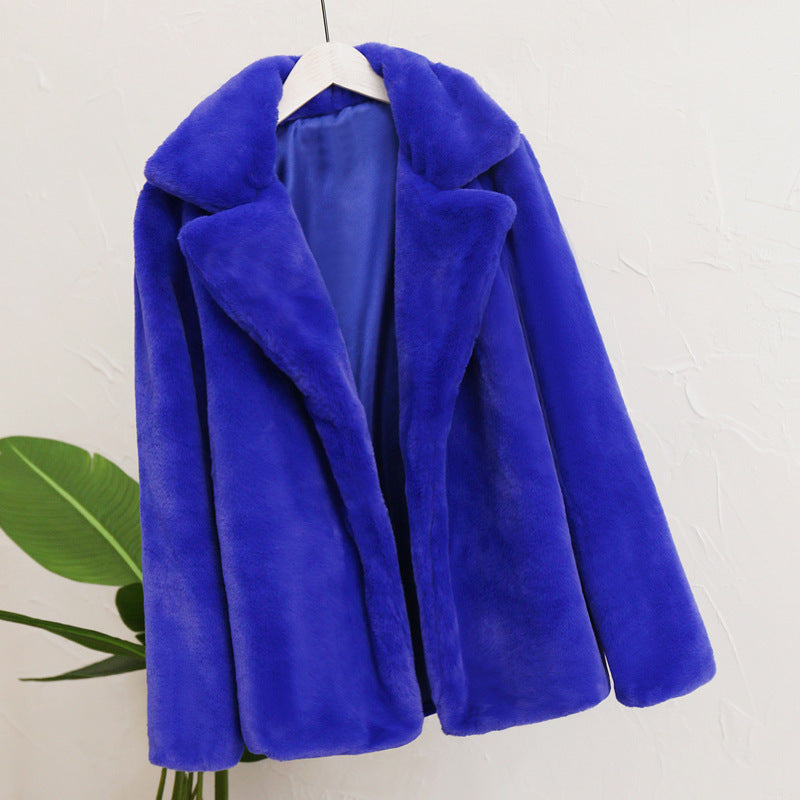 Dames Flauscher Manteau Chic und Stil