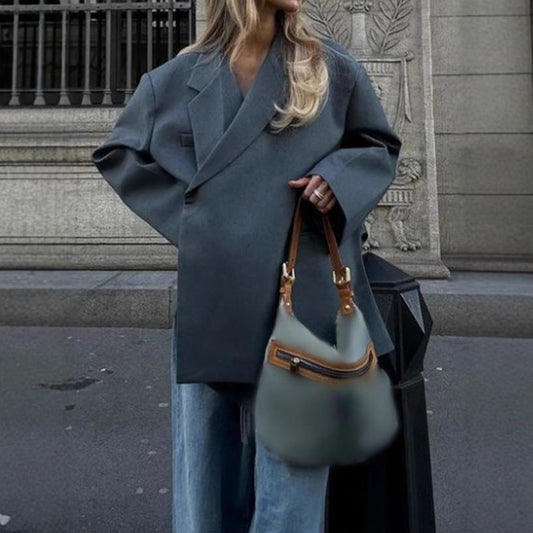 Blazer Oversized pour femmes avec poche élégante et revers chic Chic und Stil