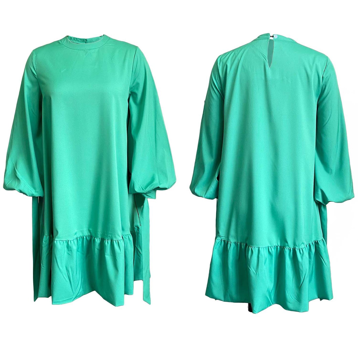 Robe tunique décontractée pour femmes avec volants et rubans Chic und Stil