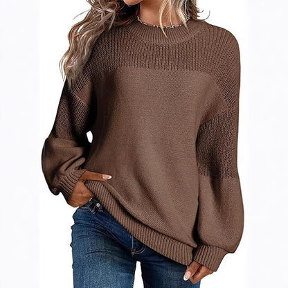 Pull en tricot à la mode pour femmes avec épaules dépassantes et coupe décontractée Chic und Stil