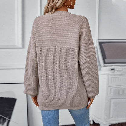 Cardigan décontracté pour dames avec décolleté en V et motif texturé Chic und Stil