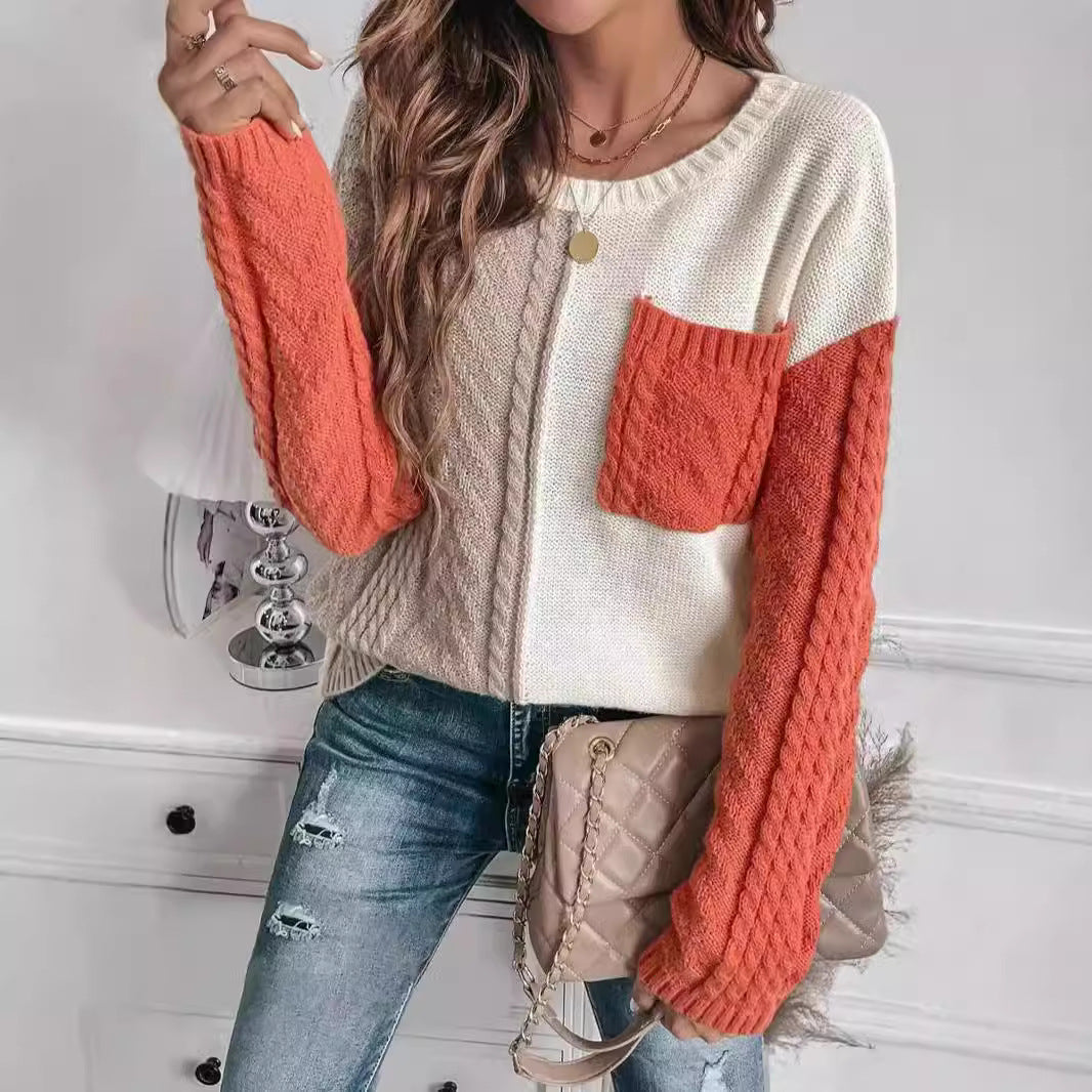 Pull en tricot décontracté pour femmes avec design asymétrique Chic und Stil