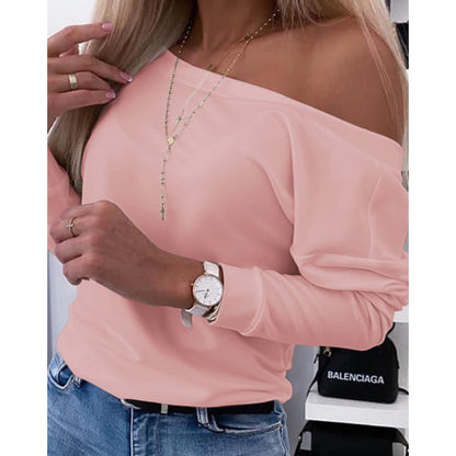 Dames Off-Shoulder Loisirs Pull Top Chic und Stil