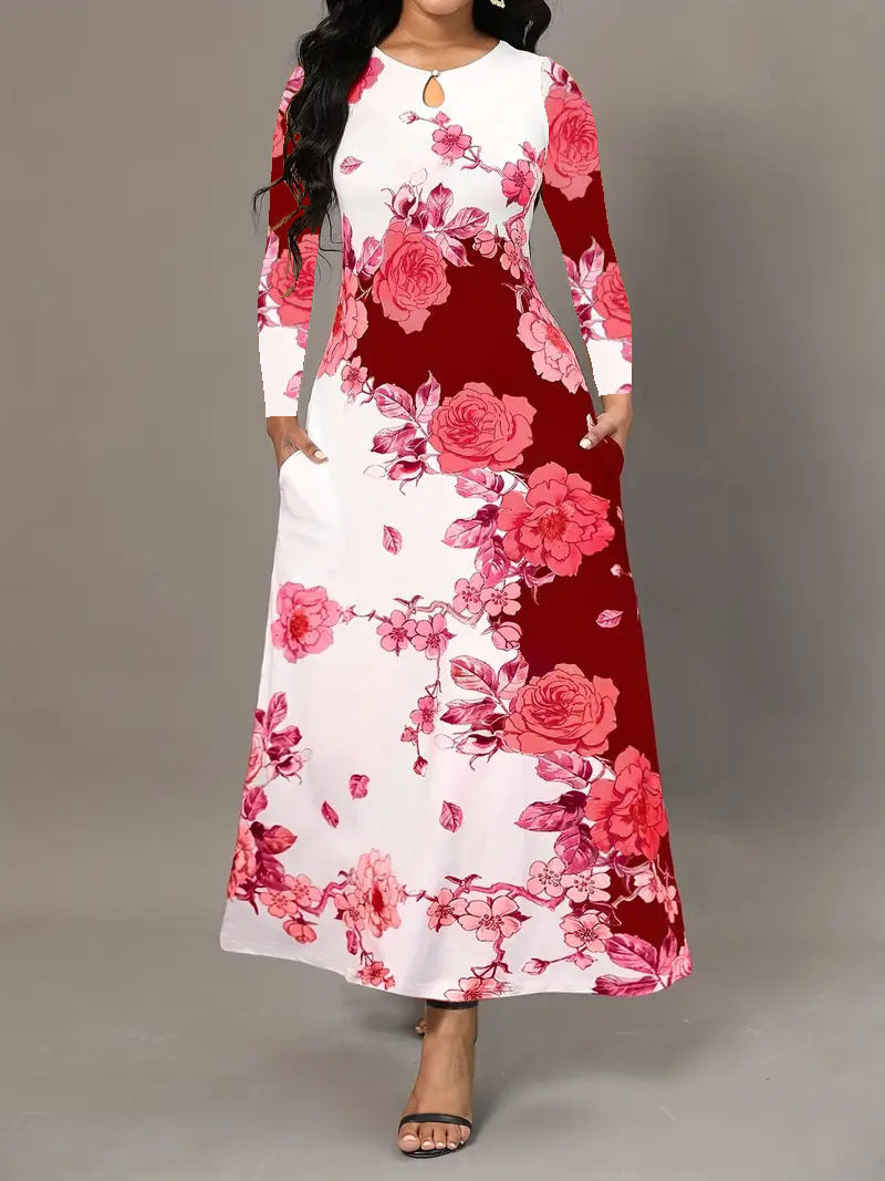 Robe maxi à imprimé floral pour femmes Chic und Stil