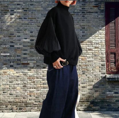 Pull oversized pour femmes avec des manches bouffantes structurées Chic und Stil