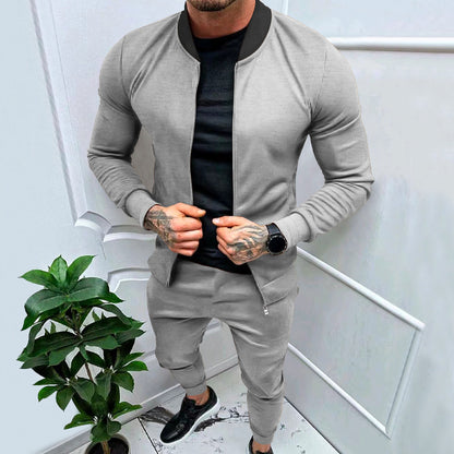 Costume de jogging pour hommes 2 pièces avec fermeture éclair moderne Chic und Stil