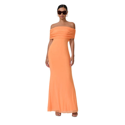 Robe de soirée élégante pour femmes avec un design sans épaules Chic und Stil